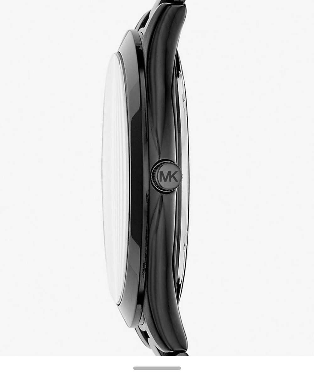I Michael Kors MK8507 Oversized Slim Runway Black-Tone Stainless Steel Watch - Picture 3 of 5